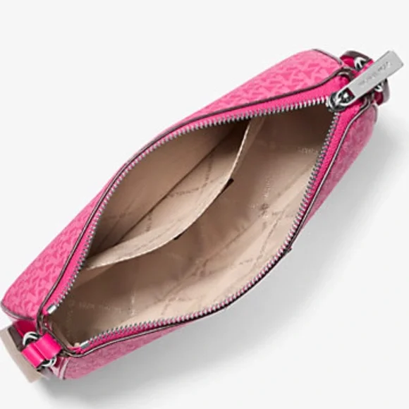 Michael Kors Jet Set Signature Logo Crossbody Bag with Case for Apple AirPods - Picture 4 of 16